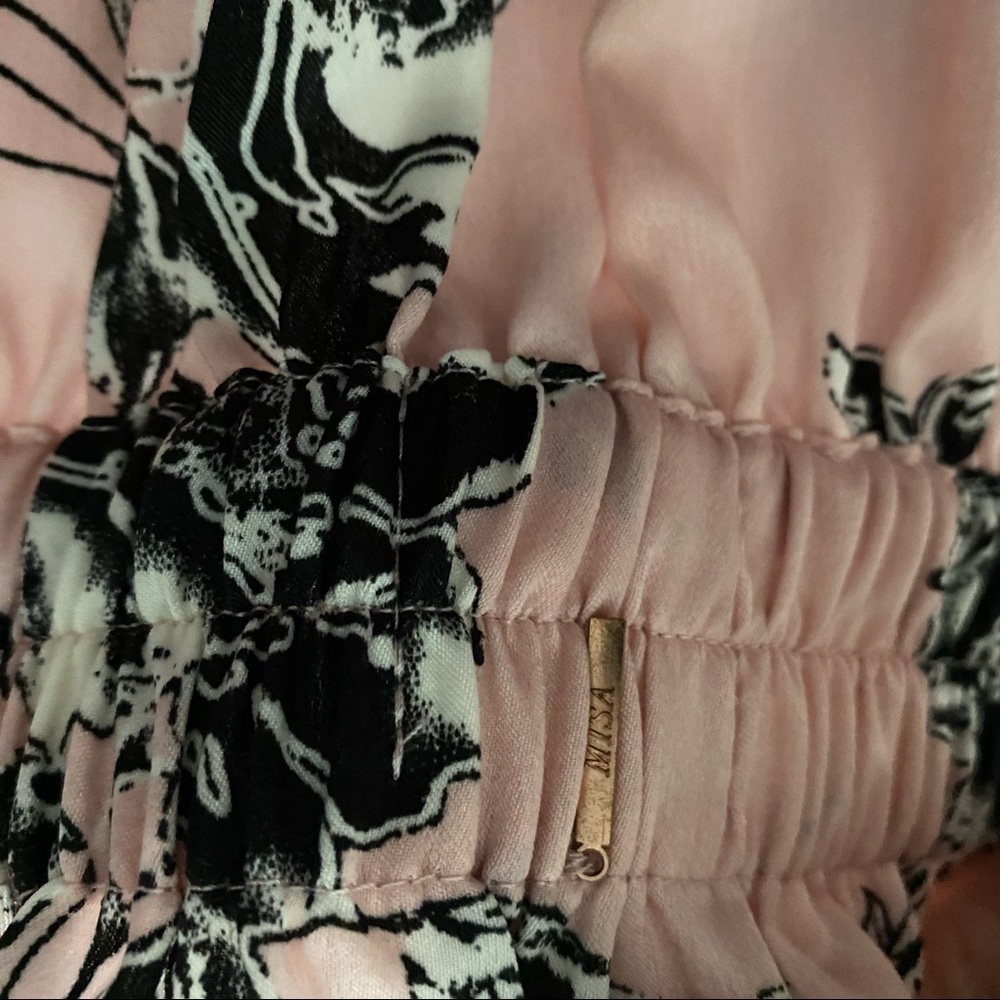 Misa Los Angeles Laiyin Dress Off the Shoulder Ruffle Pink Womens‎ Small - Picture 5 of 6